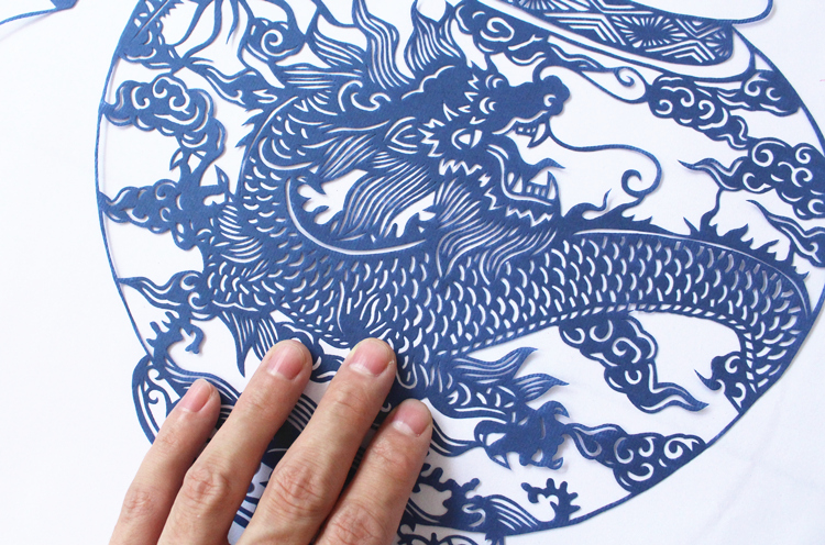 唐宋元明清大幅青花瓷純手工剪紙藝術(shù)