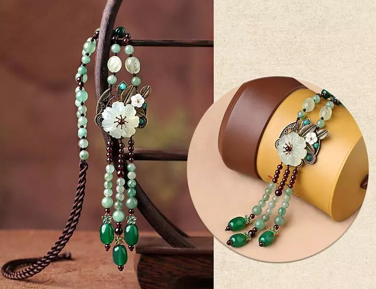 時尚匠心啟航閱讀玉石項鏈精致古風毛衣鏈首飾