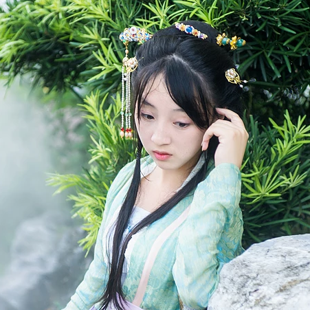 鵲橋仙唯美小清新古風真人女子頭像