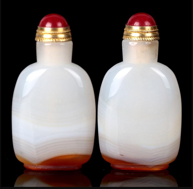 瑪瑙鼻煙壺，韻味自然成景