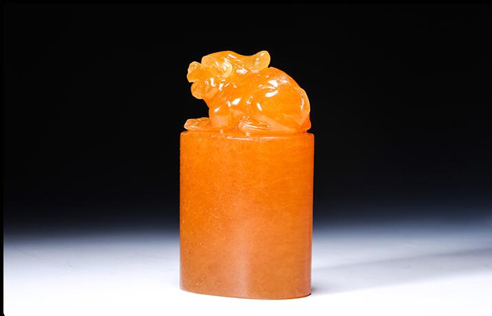 金田黃石印章，財(cái)官福祿之喜