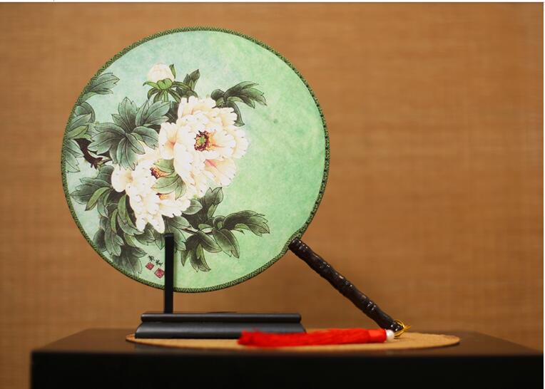 梅蘭竹菊系列團(tuán)扇，團(tuán)扇搖搖美人裊裊