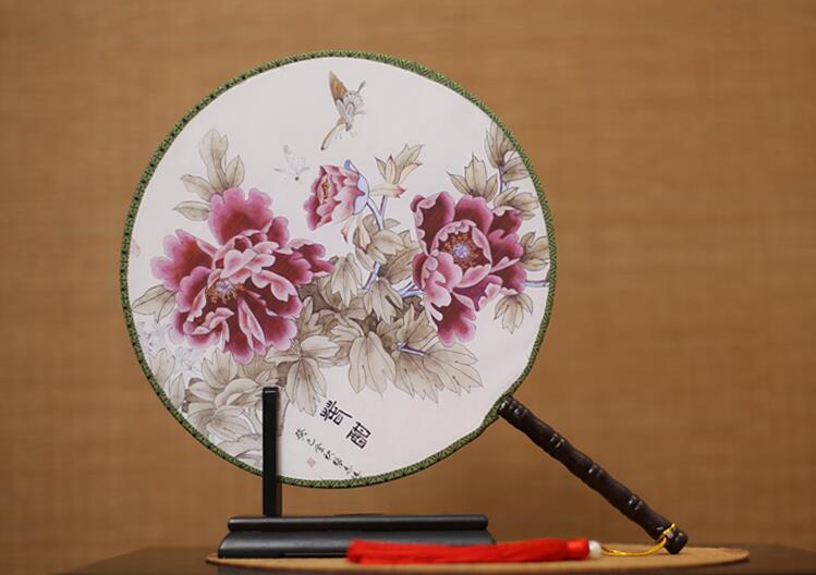 梅蘭竹菊系列團(tuán)扇，團(tuán)扇搖搖美人裊裊