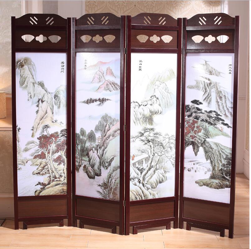 中式古典屏風(fēng)，云母屏風(fēng)燭影深