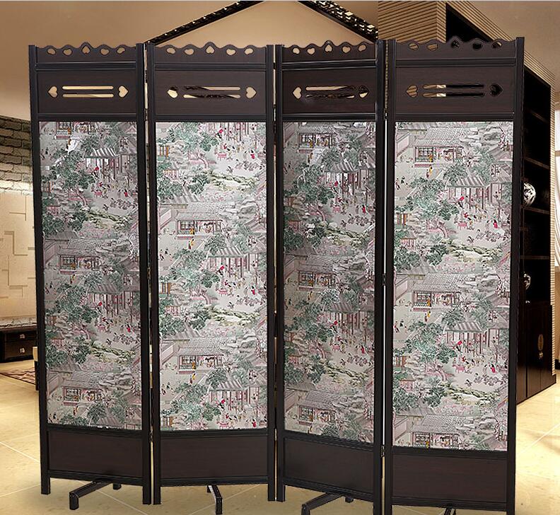 中式古典屏風(fēng)，云母屏風(fēng)燭影深