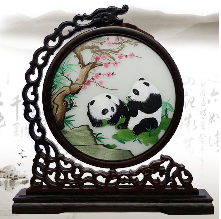 純手工蘇繡屏風(fēng)，刺繡針針姑蘇魂