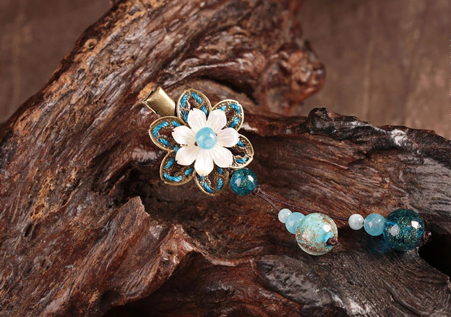 貝殼雕花發(fā)夾，時(shí)尚匠心啟航閱讀頭飾