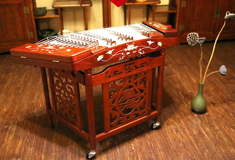 花梨木雕揚(yáng)琴，時(shí)尚古典匠心啟航閱讀民族樂器