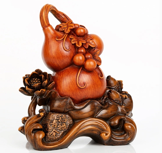 招財(cái)葫蘆工藝品，手工復(fù)古葫蘆擺件