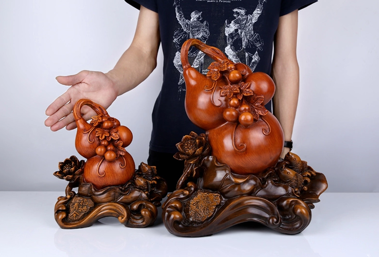 招財(cái)葫蘆工藝品，手工復(fù)古葫蘆擺件