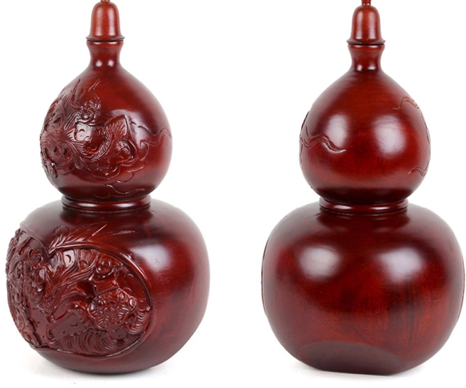 桃木葫蘆工藝品，手工雕刻復(fù)古葫蘆擺件