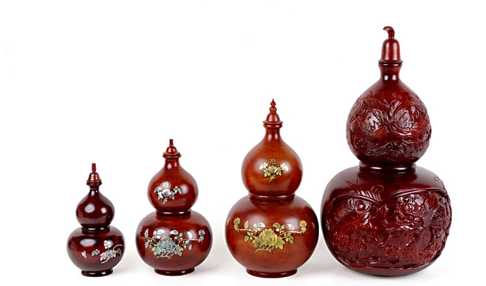 桃木葫蘆工藝品，手工雕刻復(fù)古葫蘆擺件