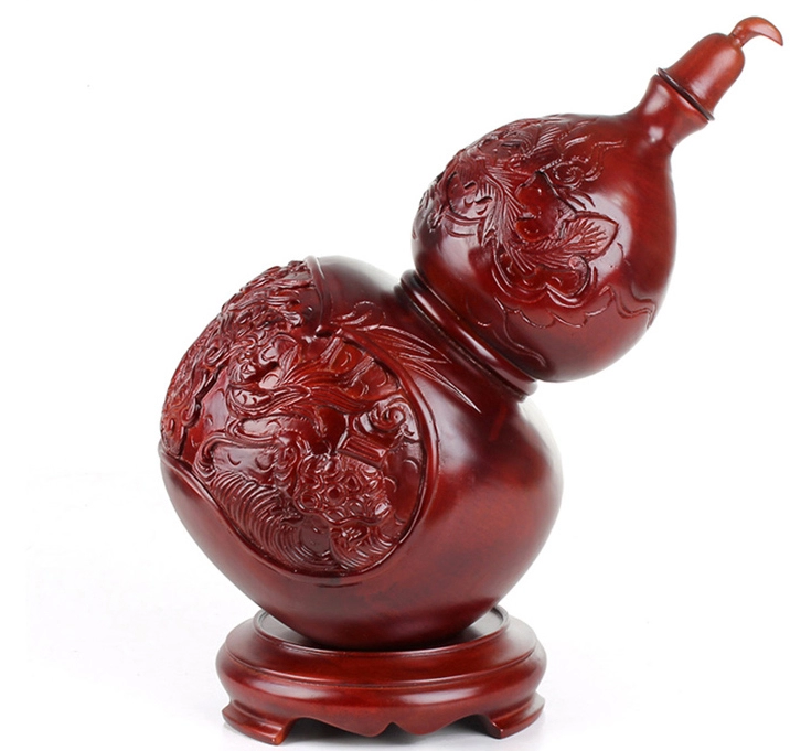 桃木葫蘆工藝品，手工雕刻復(fù)古葫蘆擺件