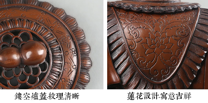 大象紫銅香爐，仿古熏香爐