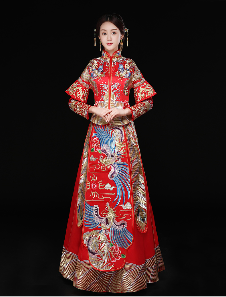秀禾服龍鳳褂新娘禮服，結(jié)婚嫁衣中式禮服