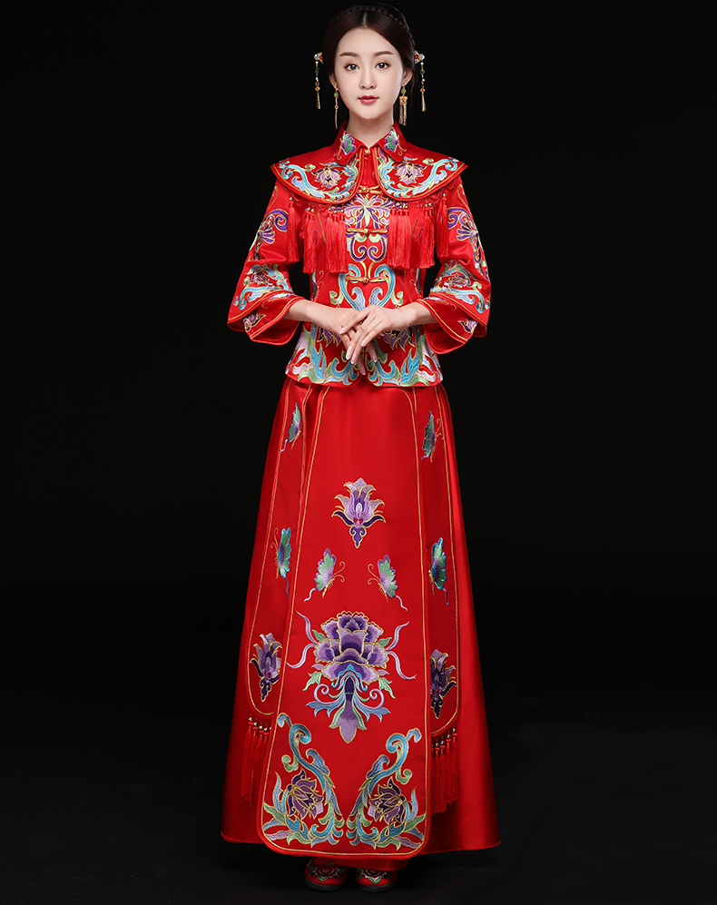龍鳳褂新娘禮服，結(jié)婚禮服中式禮服
