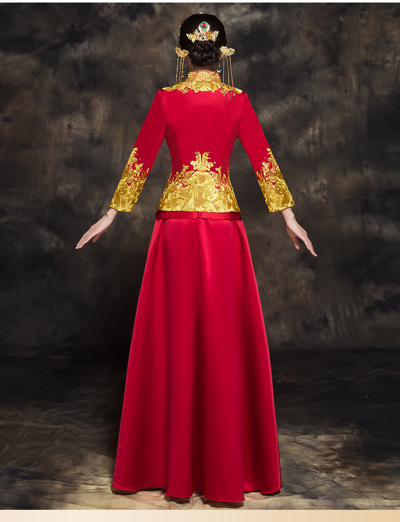 匠心啟航閱讀新娘秀禾禮服，唯美中式結(jié)婚禮服