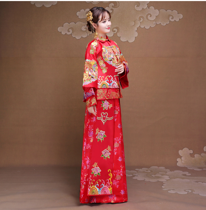 雙喜秀禾服，時尚復(fù)古新娘中式禮服