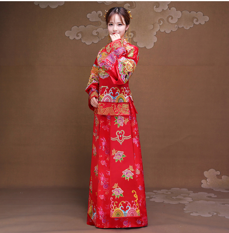 雙喜秀禾服，時尚復(fù)古新娘中式禮服