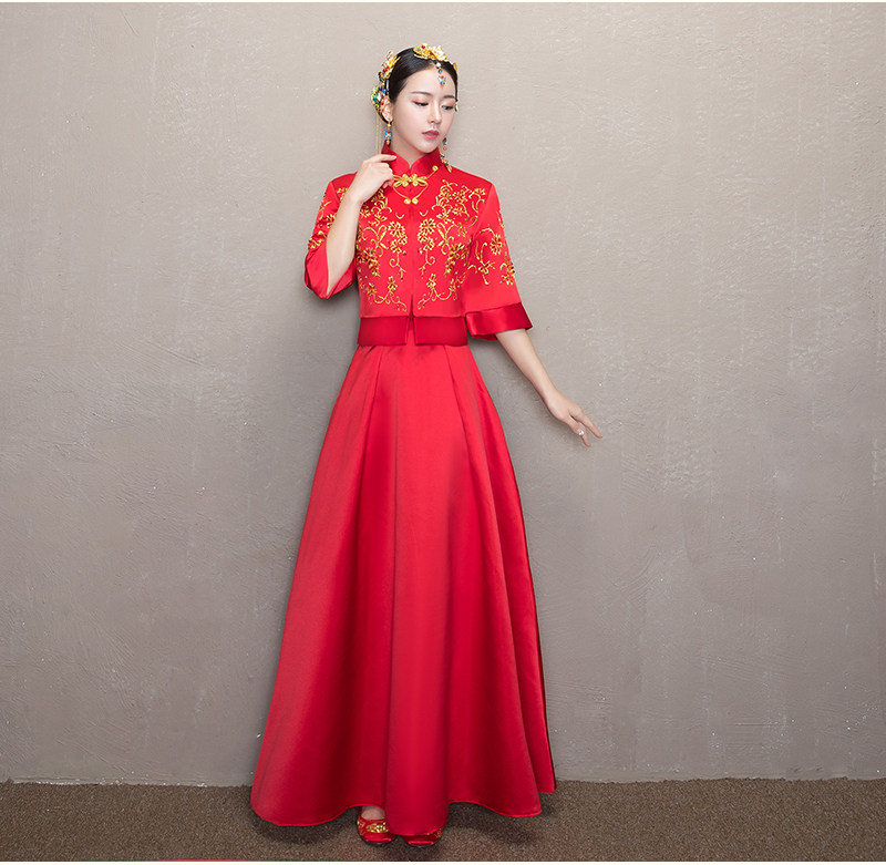 簡(jiǎn)單大氣中式禮服，優(yōu)雅復(fù)古時(shí)尚匠心啟航閱讀新娘禮