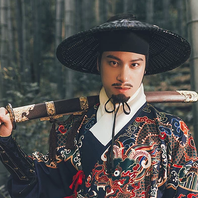 霸氣錦衣行帶刀頭像，唯美古風(fēng)男生真人頭像