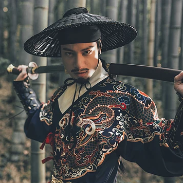 霸氣錦衣行帶刀頭像，唯美古風(fēng)男生真人頭像