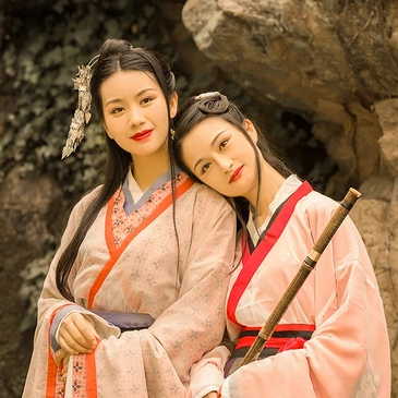 親密無間漢服古風(fēng)頭像，唯美古風(fēng)閨蜜頭像