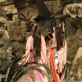 親密無間漢服古風(fēng)頭像，唯美古風(fēng)閨蜜頭像