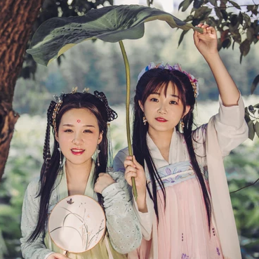荷塘邊古風(fēng)頭像，唯美古風(fēng)閨蜜真人頭像