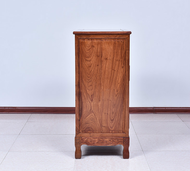 古典雕花五斗柜，仿古花梨木中式柜子