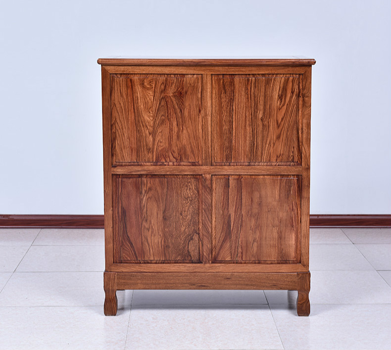 古典雕花五斗柜，仿古花梨木中式柜子