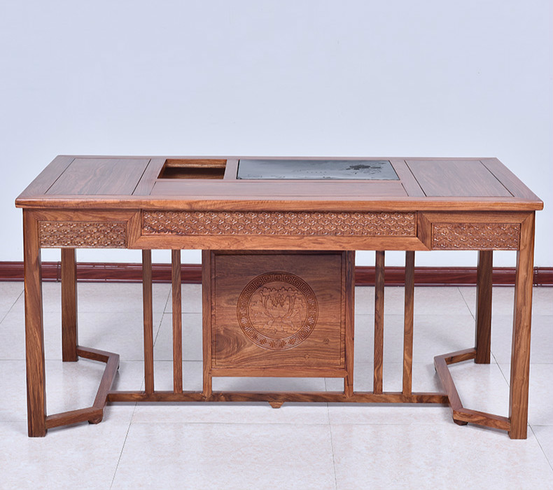 紅實(shí)木茶桌，新中式仿古茶桌