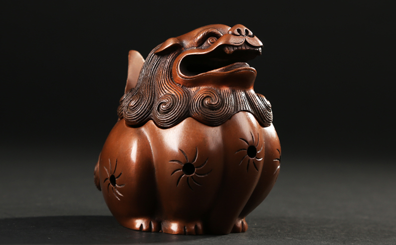 唐獅熏香爐，仿古紫銅檀香爐