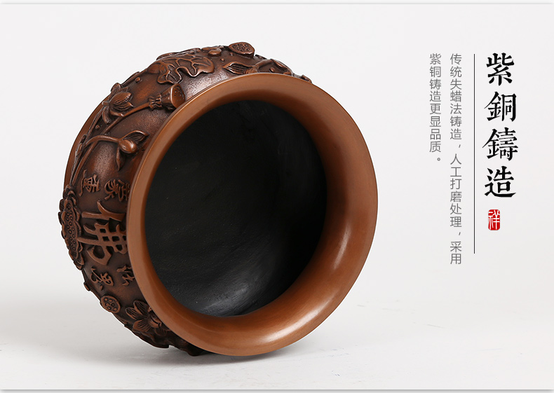 蓮花荷葉雕花香爐，仿古供佛熏香爐