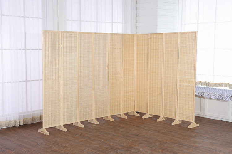 簡易屏風(fēng)竹編隔斷，中式木質(zhì)屏風(fēng)
