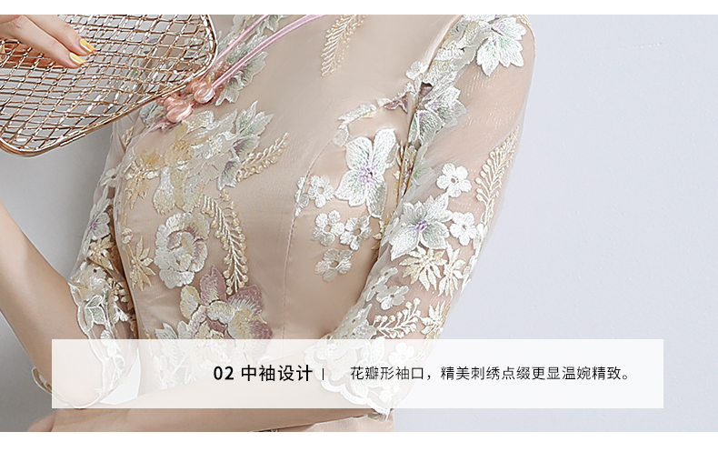 小清新蕾絲旗袍，改良時尚魚尾旗袍裙