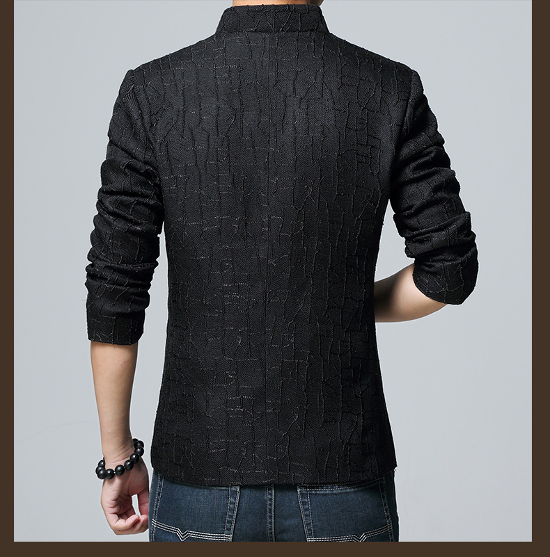 匠心啟航閱讀盤扣立領修身版外套中山裝