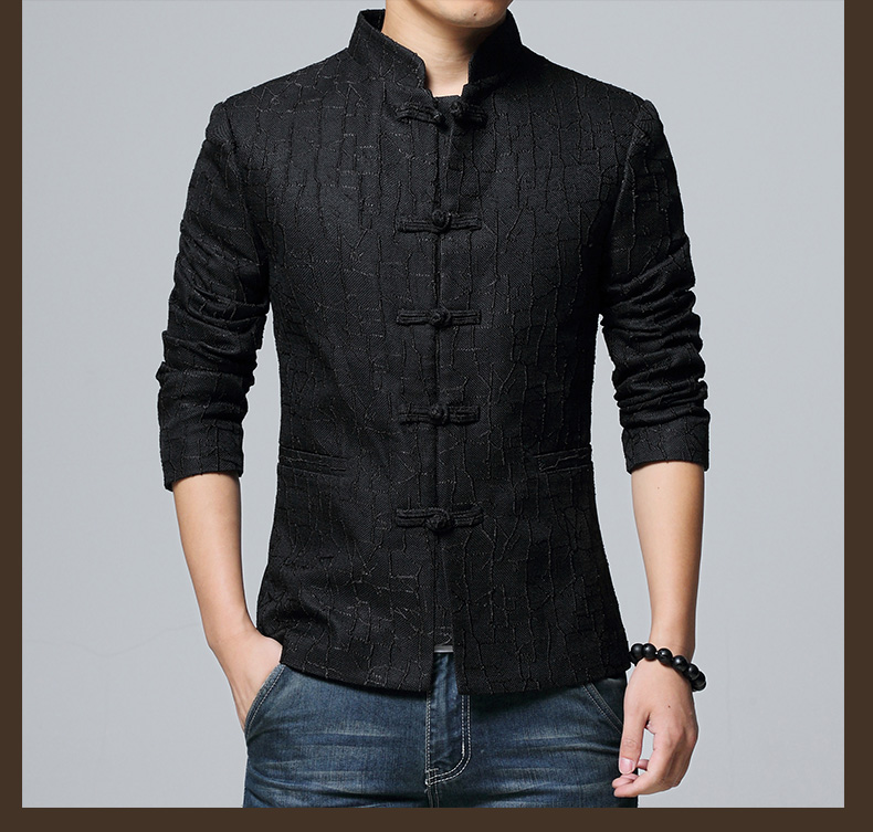 匠心啟航閱讀盤扣立領修身版外套中山裝