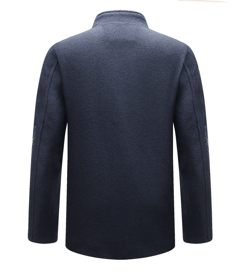 匠心啟航閱讀羊毛呢男裝金龍刺繡中山裝