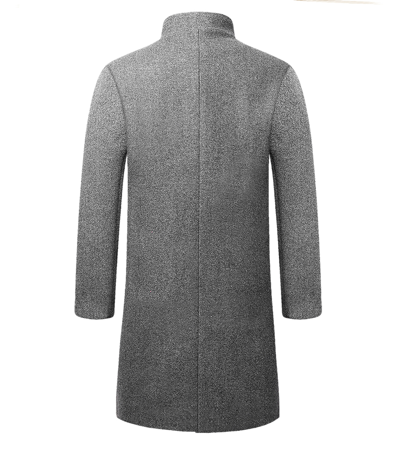 灰色長款復(fù)古民族風(fēng)外套，中式唐裝中山裝