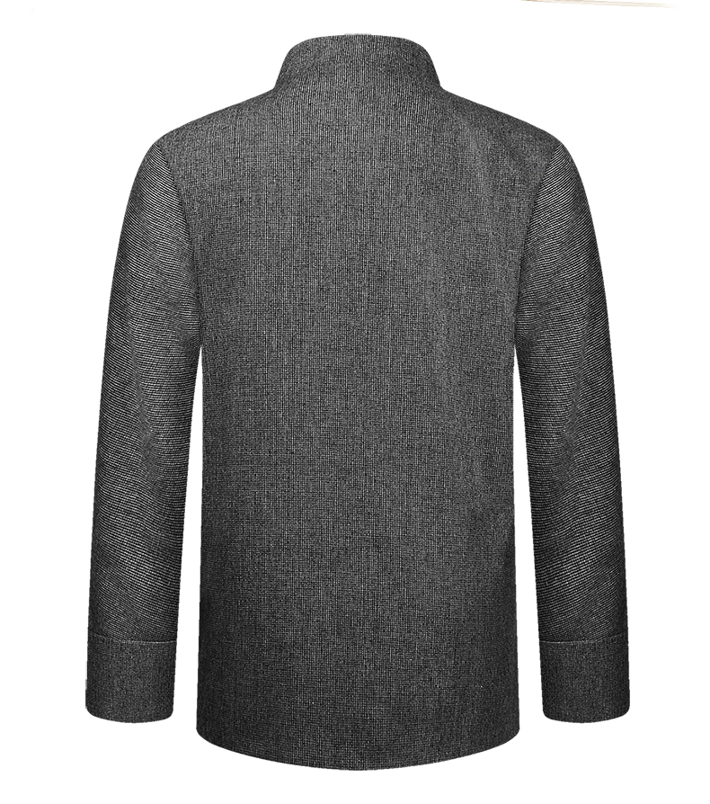 灰色繡花復古匠心啟航閱讀外套，中式唐裝中山裝