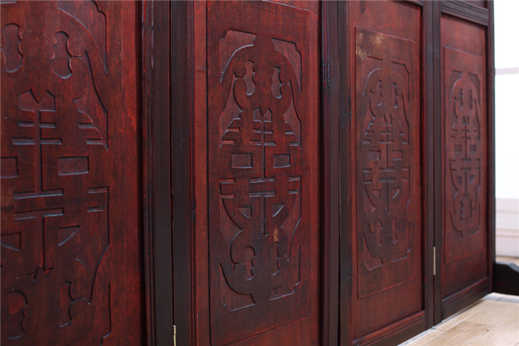 仿古實木屏風(fēng)隔斷，精美中式屏風(fēng)