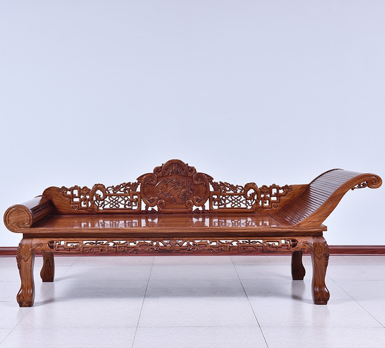 中式花梨木羅漢床，實木中式床貴妃榻