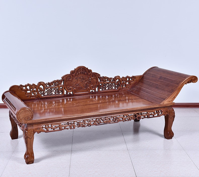 中式花梨木羅漢床，實木中式床貴妃榻