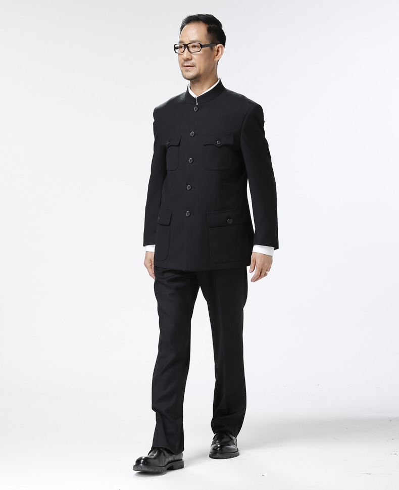 中華立領長袖中老年中山裝