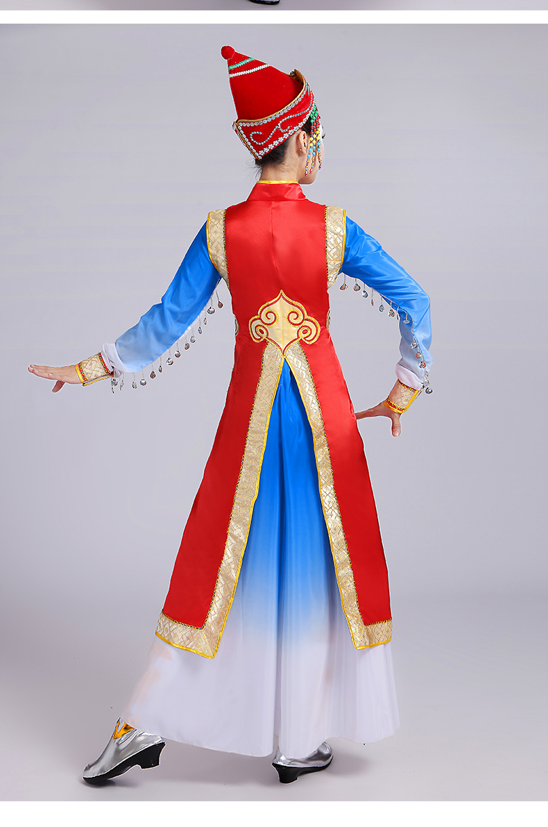 蒙古族服飾表演服裝，少數(shù)民族服裝圖片