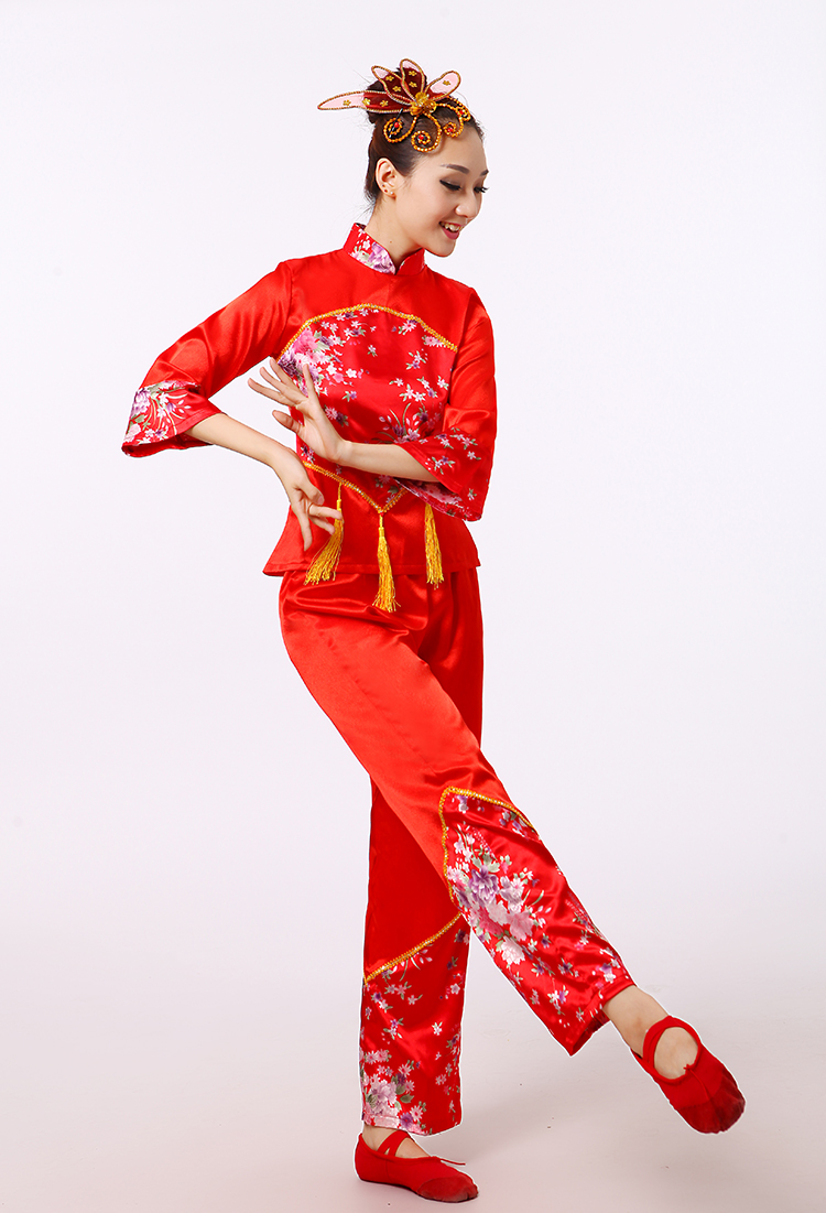 東北秧歌服裝民族腰鼓表演服，少數(shù)民族服裝