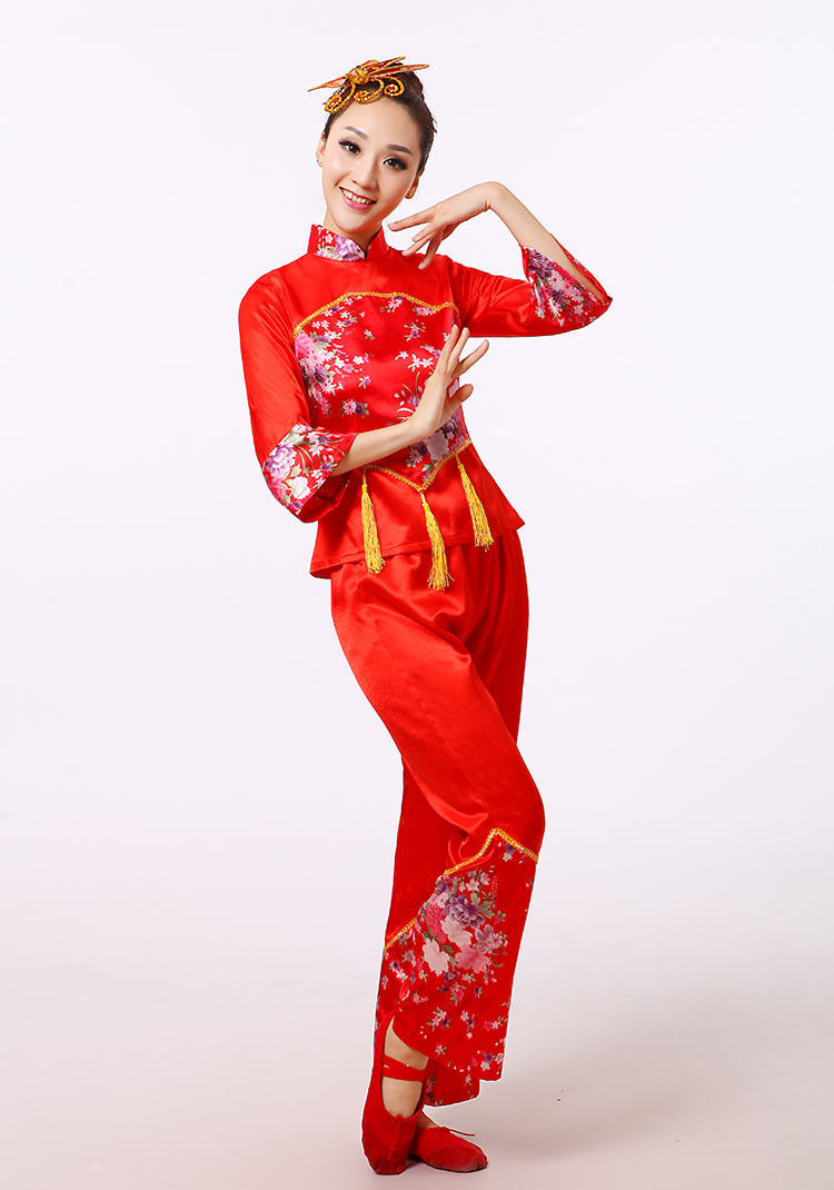 東北秧歌服裝民族腰鼓表演服，少數(shù)民族服裝