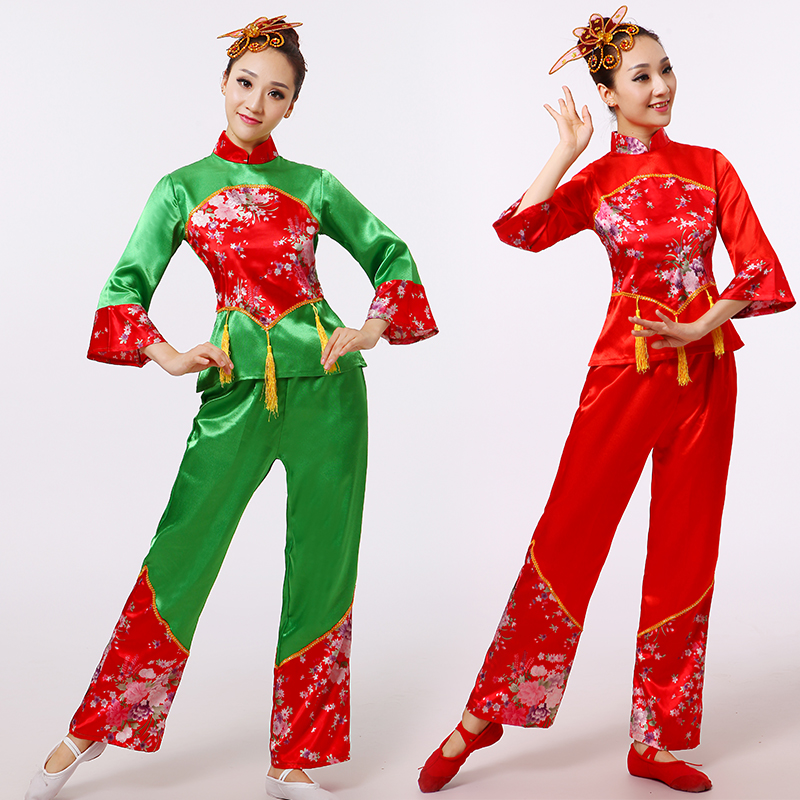 東北秧歌服裝民族腰鼓表演服，少數(shù)民族服裝