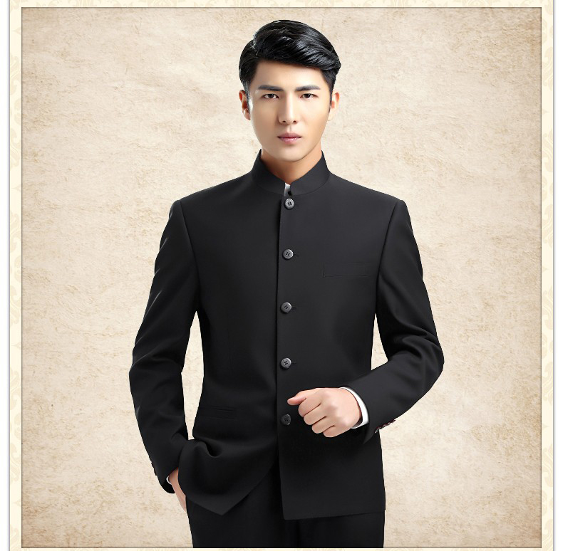 時(shí)尚匠心啟航閱讀中華立領(lǐng)男青年修身中山裝